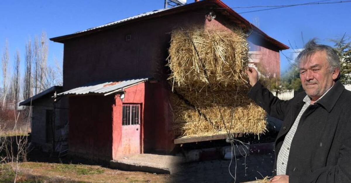 10 yıl önce 600 balya samanla yaptı